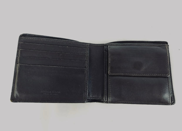 Bottega Veneta dark brown compact bifold wallet