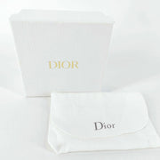 Lady Dior dark blue / grey bifold compact wallet, gold hardware, patent leather