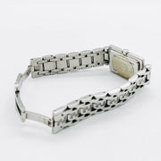 Fendi quartz monogram bracelet black rectangular dial watch