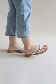 Ivy Classic Knot Sliders (White) - Our Daily Avenue