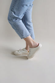 Quincy Sneakers Mules (Oat Milk) - Our Daily Avenue