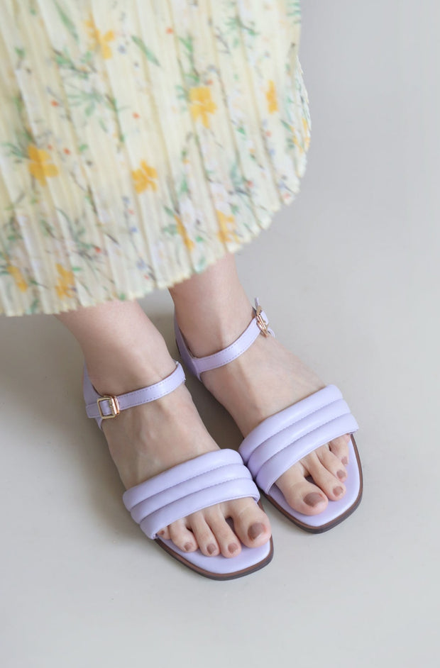 Ava Puffy Sandals (Lilac) - Our Daily Avenue