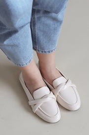 Esme Twisted Loafers (Off White) - Our Daily Avenue