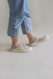 Quincy Sneakers Mules (Taupe) - Our Daily Avenue