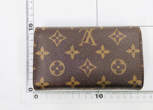Louis Vuitton LV Monogram Portefeuille Tresor Bifold flap Wallet M61736 gold hardware