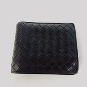 Bottega Veneta dark brown compact bifold wallet
