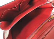 Celine classic medium smooth leather box bag, red and gold hardware