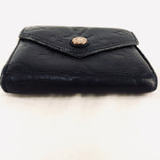 Louis Vuitton LV Monogram Empreinte black gold hardware Zoe trifold compact flap Wallet