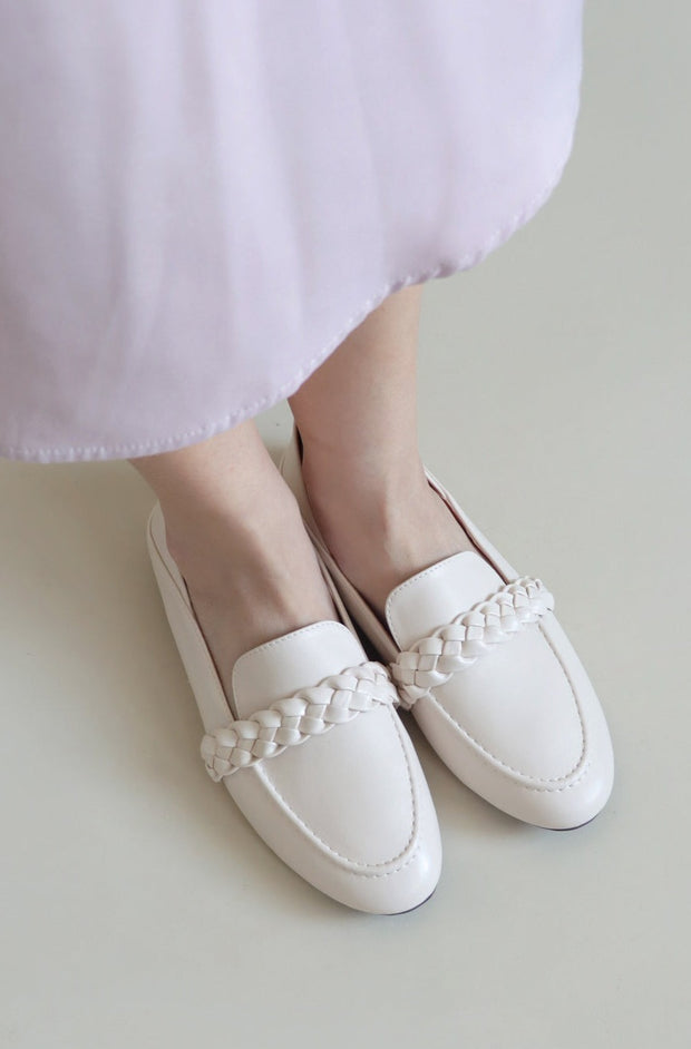 Edith Braided Loafers (Off White) - Our Daily Avenue