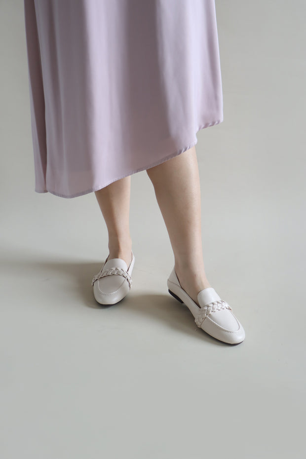 Edith Braided Loafers (Off White) - Our Daily Avenue