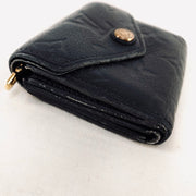 Louis Vuitton LV Monogram Empreinte black gold hardware Zoe trifold compact flap Wallet