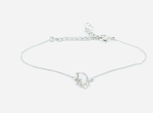 Christian Dior vintage CD silver logo bracelet