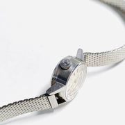 Vintage omega ladymatic automatic stainless steel white round dial watch