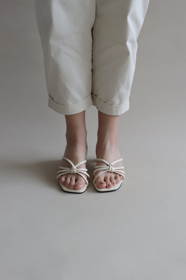 Ida Knot Heels (Ivory) - Our Daily Avenue