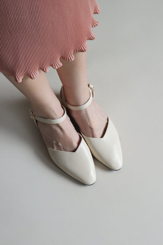 Tasha Workwear Sandals (Cream) - Our Daily Avenue