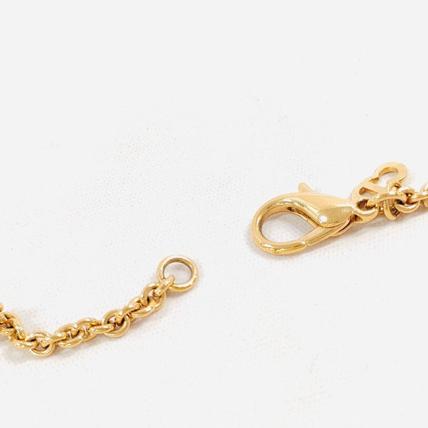 Christian Dior gold and charms logo charms necklace