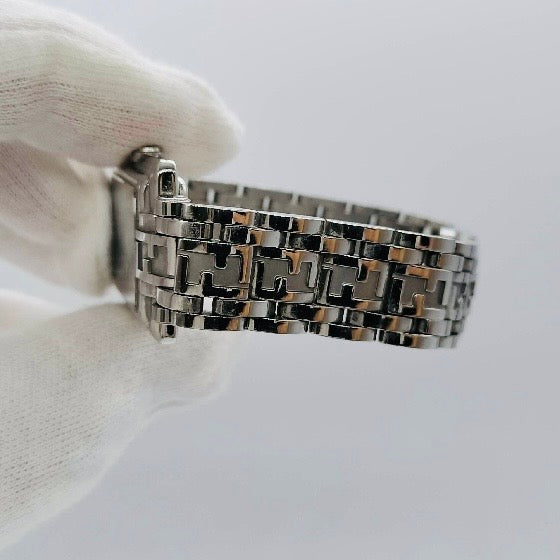 Fendi quartz monogram bracelet black rectangular dial watch