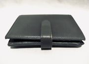 Celine medium grey and gold hardware strap compact bifold wallet