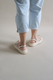 Wallis Flatform Sandals (Oat Milk) - Our Daily Avenue