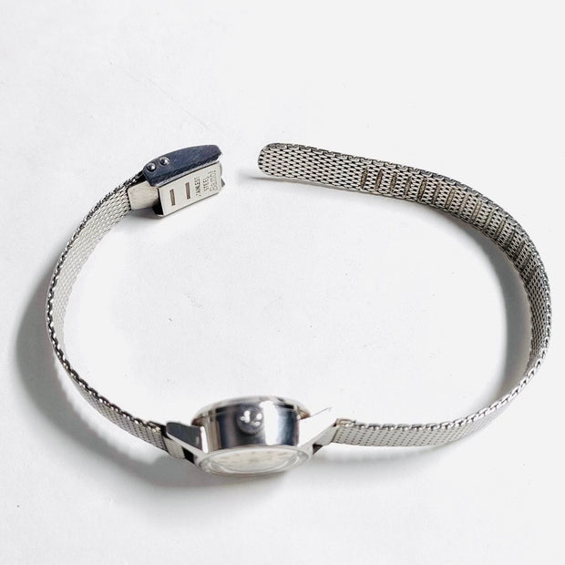 Vintage omega ladymatic automatic stainless steel white round dial watch