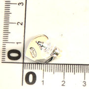 Christian Dior silver heart and pearls logo stud earrings