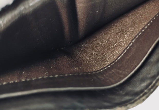 Bottega Veneta dark brown compact bifold wallet