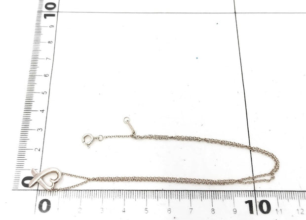 Tiffany & Co. Paloma Picasso 925 sterling silver loving heart pendant necklace