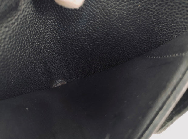 Louis Vuitton LV Monogram Empreinte black gold hardware Zoe trifold compact flap Wallet