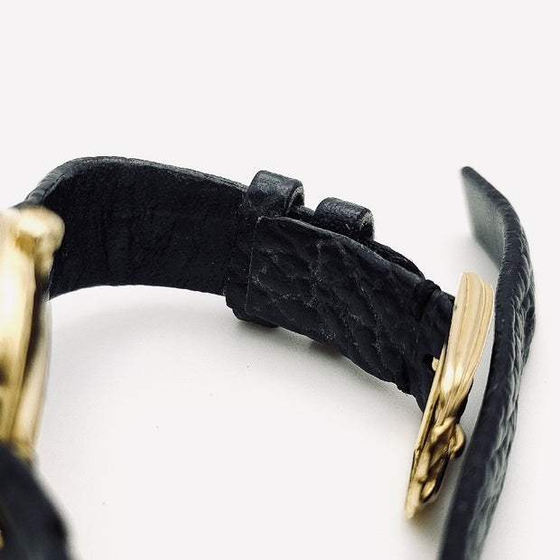 Christian Dior vintage bagira black round dial quartz watch