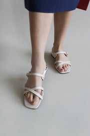 Perline Criss Cross Sandals (Ivory) - Our Daily Avenue