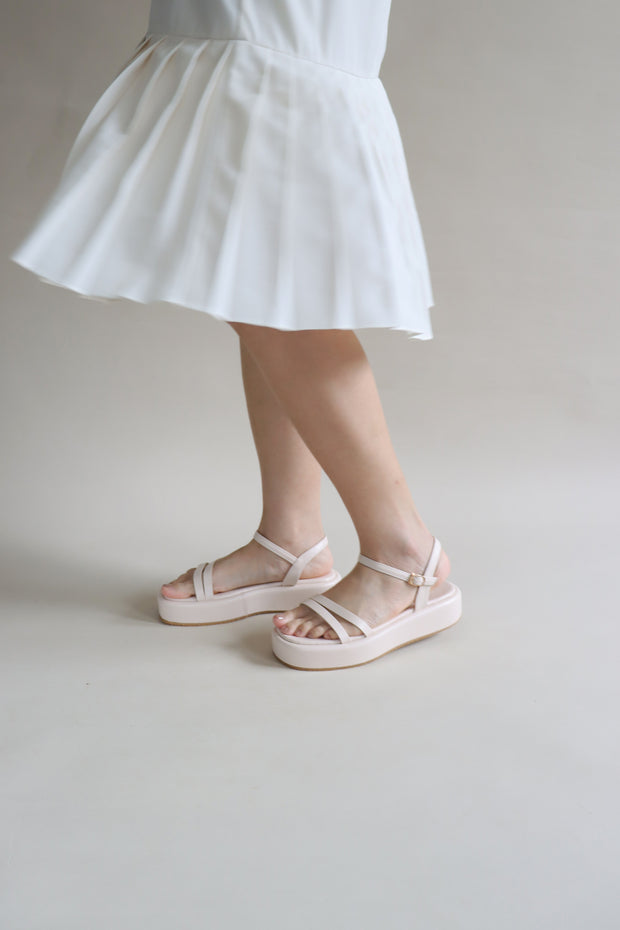 Tori Flatform Sandals (Blush) - Our Daily Avenue