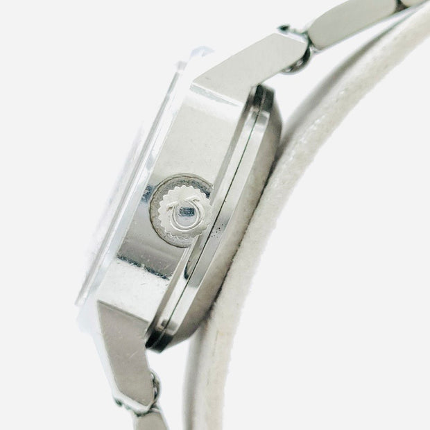 Vintage omega automatic geneve two tone gold and stainless steel white dial watch