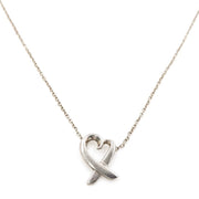 Tiffany & Co. Paloma Picasso 925 sterling silver loving heart pendant necklace