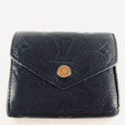 Louis Vuitton LV Monogram Empreinte black gold hardware Zoe trifold compact flap Wallet