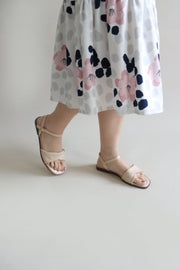 Elsie Overlapping Sandals (Beige) - Our Daily Avenue