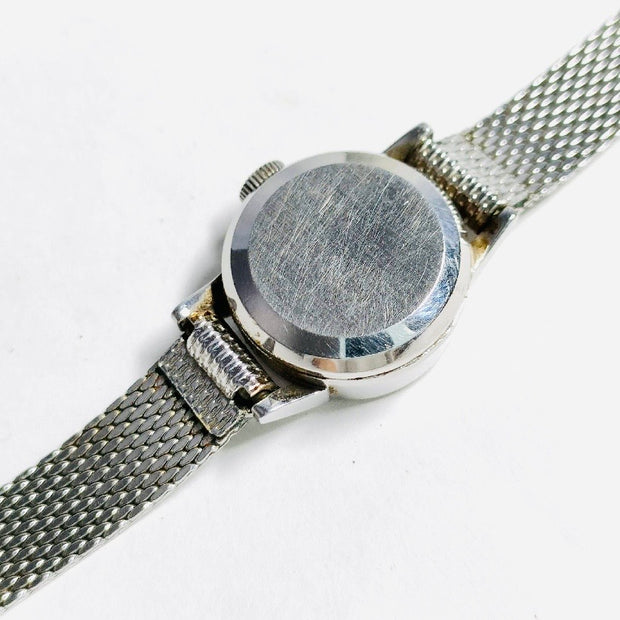 Vintage omega ladymatic automatic stainless steel white round dial watch