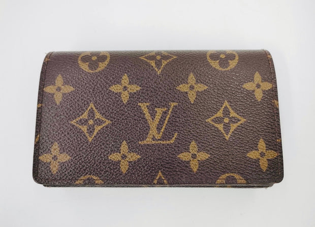 Louis Vuitton LV Monogram Portefeuille Tresor Bifold flap Wallet M61736 gold hardware