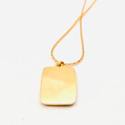 YSL pendant chain necklace, gold / black logo
