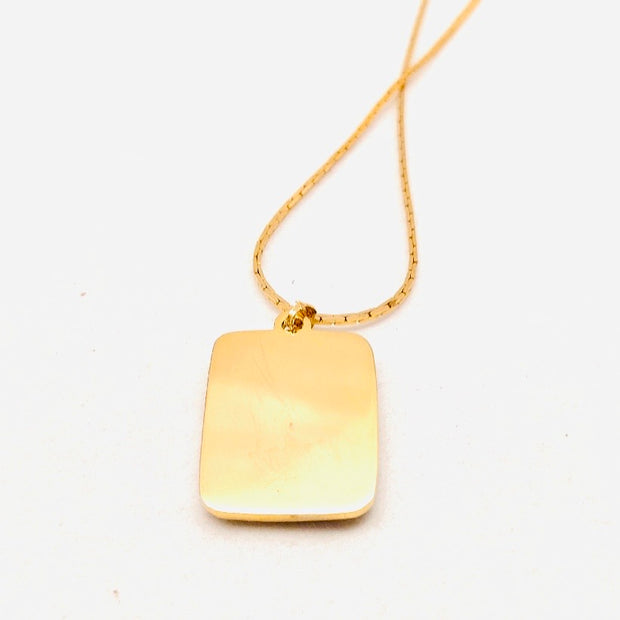 YSL pendant chain necklace, gold / black logo
