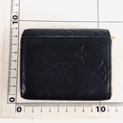 Louis Vuitton LV Monogram Empreinte black gold hardware Zoe trifold compact flap Wallet
