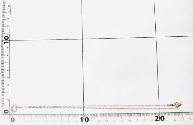 Tiffany & Co. Elsa peretti 925 sterling silver open heart 1cm pendant necklace