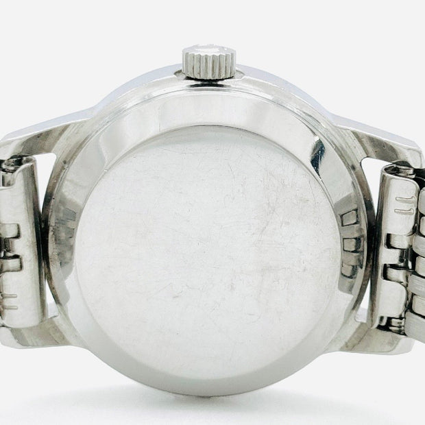 Vintage omega automatic geneve two tone gold and stainless steel white dial watch