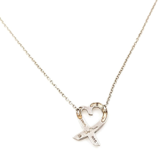 Tiffany & Co. Paloma Picasso 925 sterling silver loving heart pendant necklace