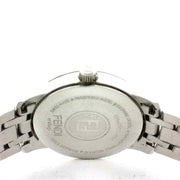 Fendi quartz monogram bracelet white round dial watch