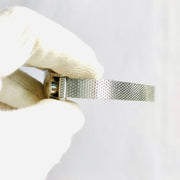 Vintage omega ladymatic automatic stainless steel white round dial watch