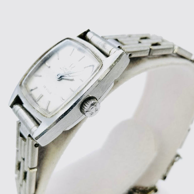 Vintage omega automatic de ville stainless steel white dial watch