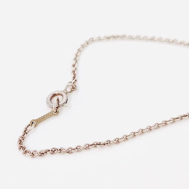 Tiffany & Co. Elsa peretti 925 sterling silver open heart 2cm pendant necklace