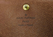 Louis Vuitton LV Monogram Portefeuille Tresor Bifold flap Wallet M61736 gold hardware