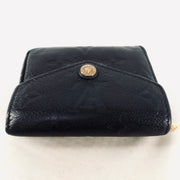 Louis Vuitton LV Monogram Empreinte black gold hardware Zoe trifold compact flap Wallet