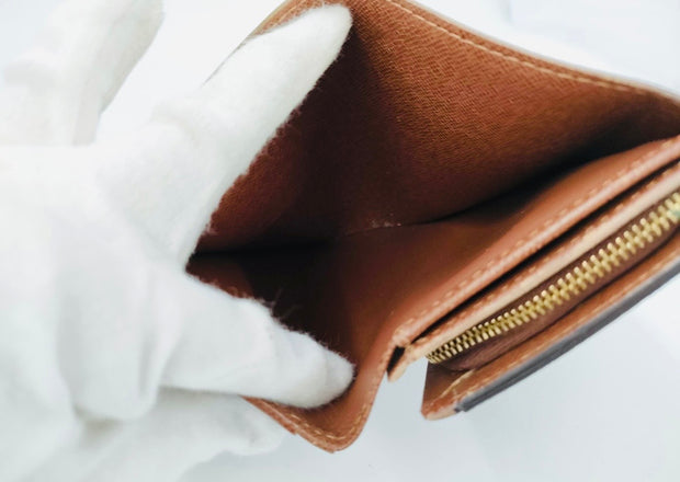 Louis Vuitton LV Monogram Portefeuille Tresor Bifold flap Wallet M61736 gold hardware